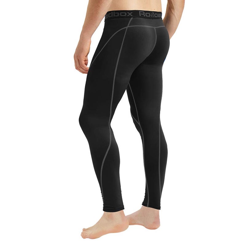 Roadbox 2 Pack Men's Compression Pants Cycling Tights Leggings Cooling Dry Underwear Bottoms Baselayer for Basketball Running - Image 3
